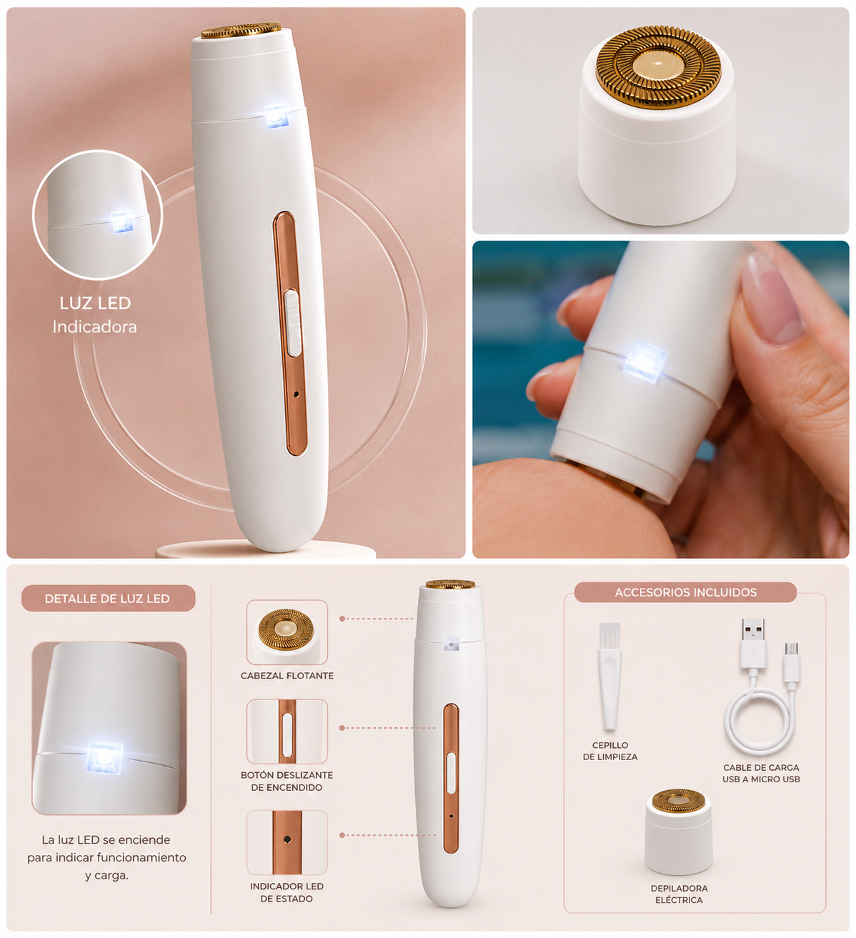 Lumielle™ Touch-Up Depiladora Facial y Corporal