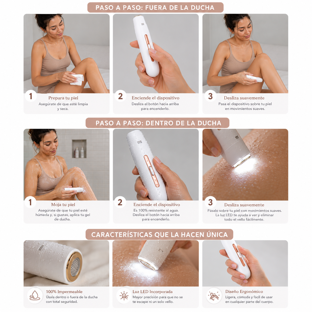 Lumielle™ Touch-Up Depiladora Facial y Corporal